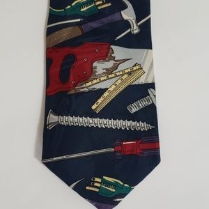 Home Improvement Tool Time Necktie 100% Polyester